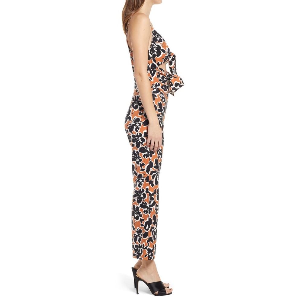 Leith Floral Linen Tie Front Jumpsuit - Picture 6 of 7
